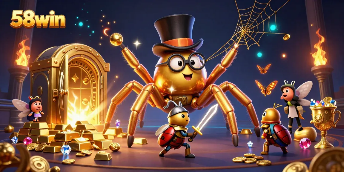 Engage with the thrilling world of 58win casino adventures amidst golden treasures and cartoon characters.