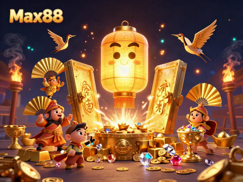 Experience the magic of Max88 with vibrant casino elements and glowing symbols.