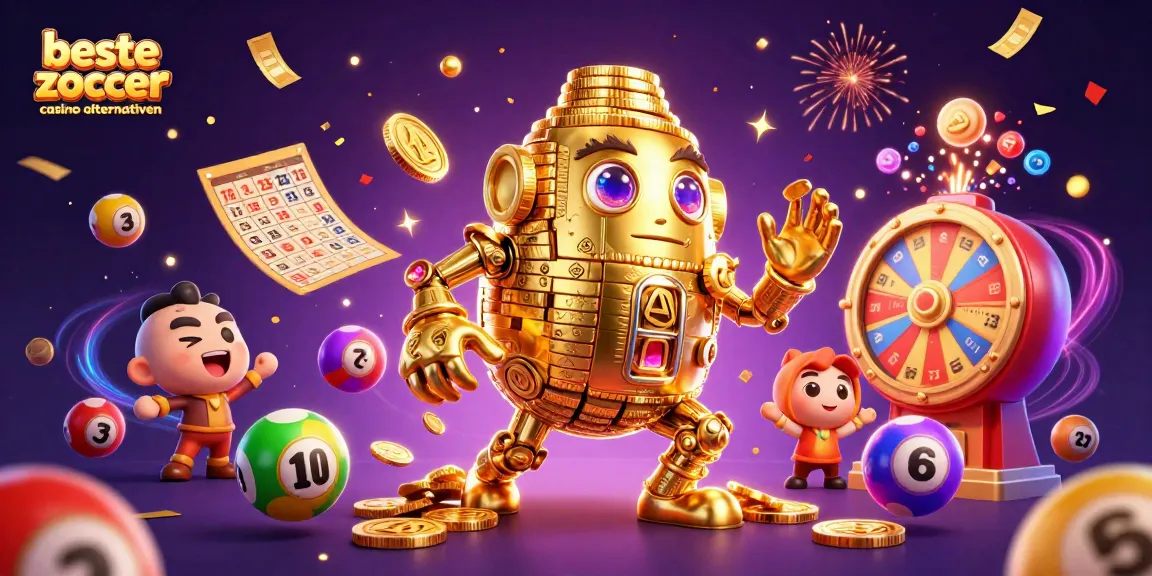 Erleben Sie die besten Zoccer Casino Alternativen mit einem glamourösen, goldenen Golem in einem vollem Casino-Szenario.