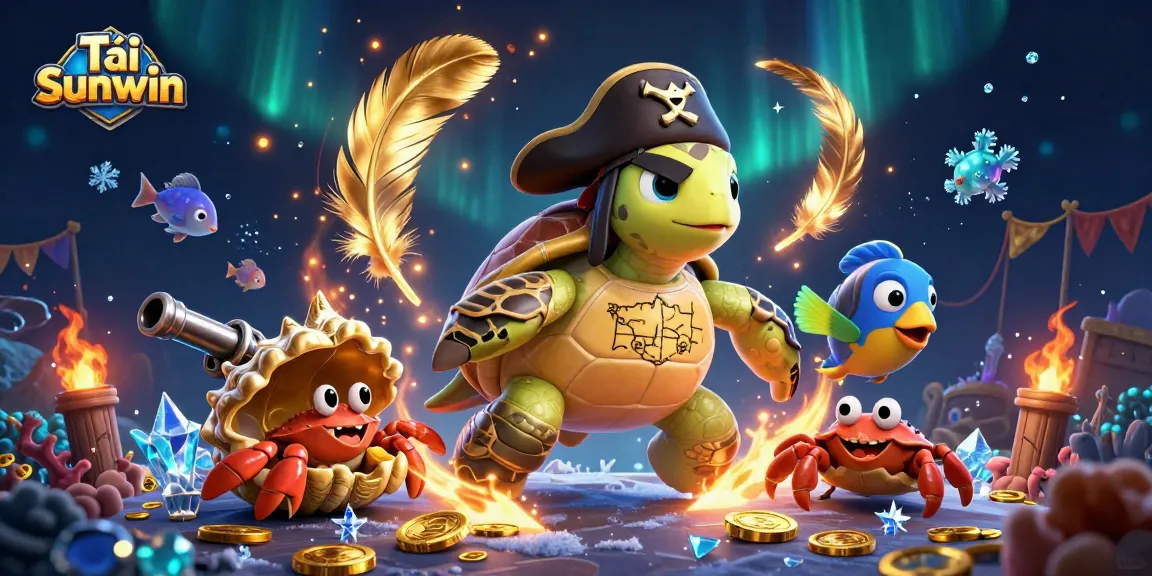 Play and win with Tải Sunwin in a vibrant underwater casino adventure featuring exciting characters and elements.